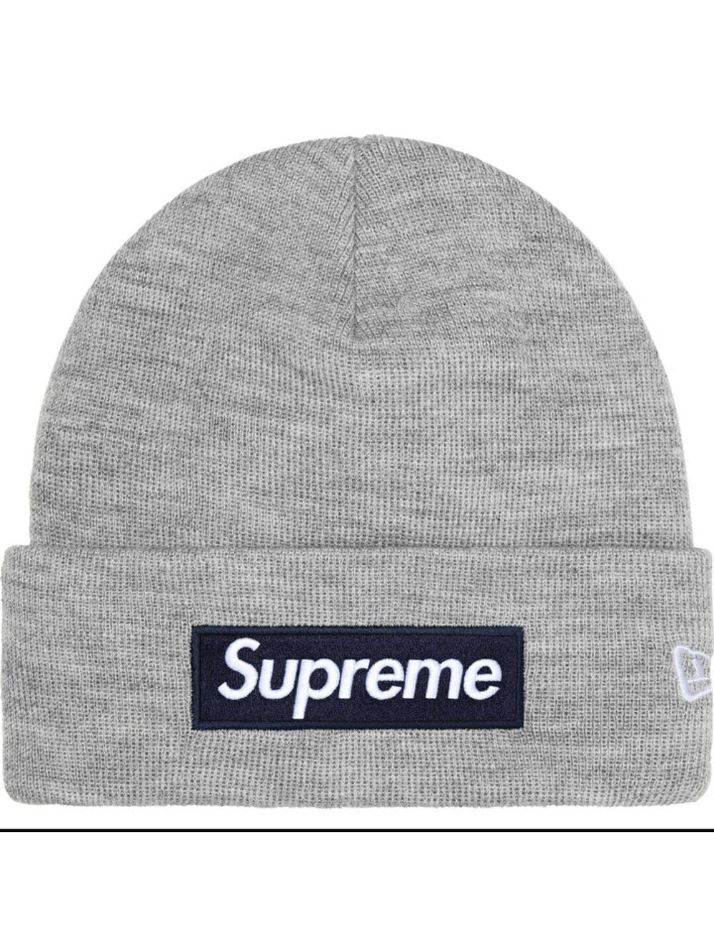 Supreme Box Logo Pullover Hooded Sweatshirt Heather Grey + Beanie (FW25) - Picture 3 of 4